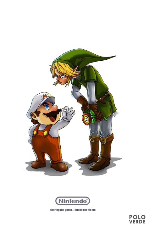 Zelda Vs Mario By Poloverdeart On Deviantart
