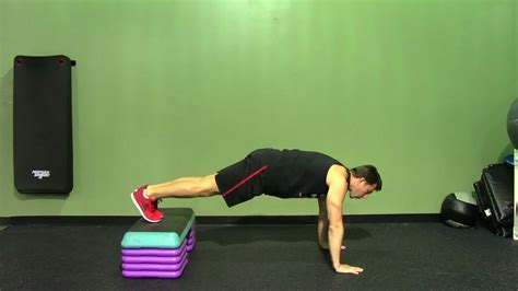 Elevated Push Up Hasfit Push Up Exercise Demonstration Elevated