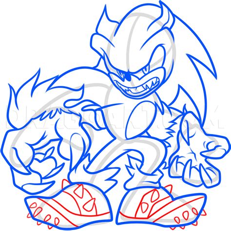 How To Draw Werehog Sonic The Werehog Step By Step Drawing Guide By