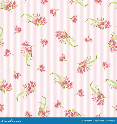 Pattern With Pink Little Flowers Stock Vector Illustration Of Pink