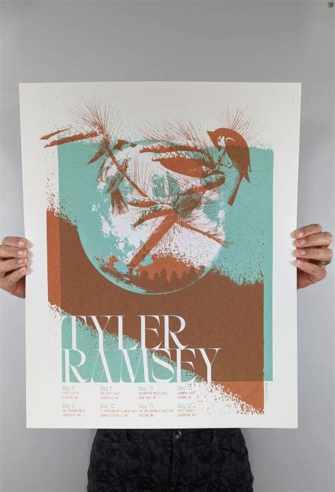 Tyler Ramsey Tour Poster 2022 In 2022 Tour Posters Screen Print Poster Poster