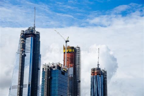 New Skyscrapers Under Construction In New York City Stock Photo Image