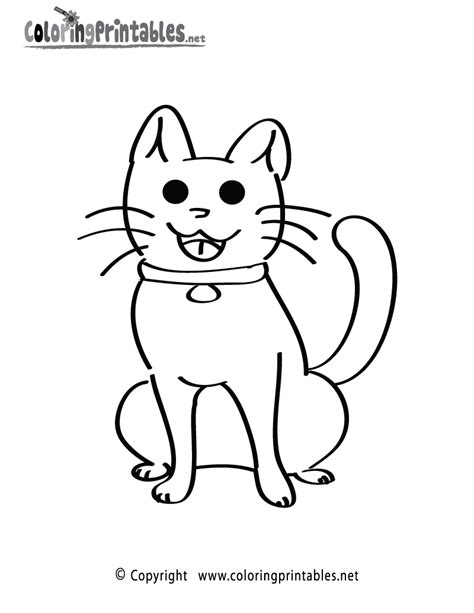 If you like what you see, please do scroll down the page to see all of our printable cat pictures. Kitten Coloring Page - A Free Animal Coloring Printable