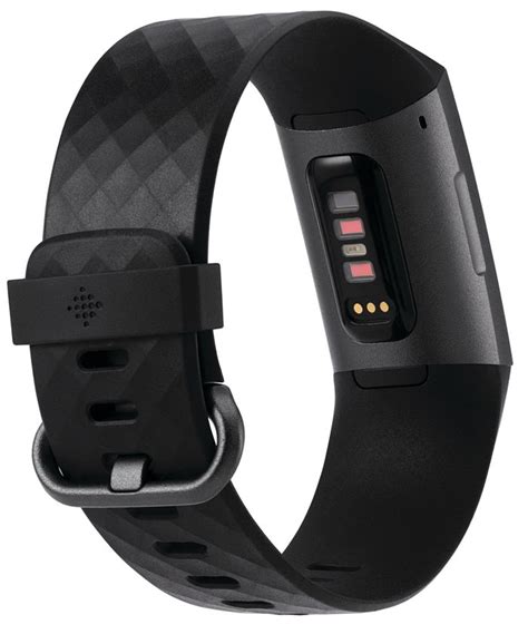 Fitbit Charge 3 Unisex Black Elastomer Band Touchscreen Smart Watch 22