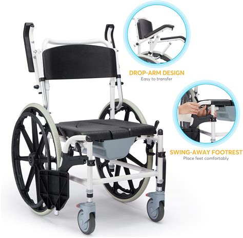 Mjm International 118 3tw Dda Shower Chair Dual Drop Arms