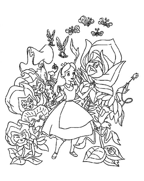 Alice In Wonderland Coloring Pages PDF Coloringfolder Com