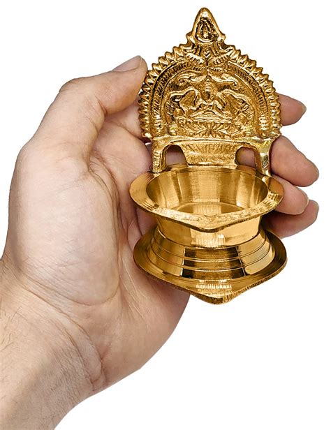 Satvik 37 Inch Brass Kamakshi Deepam Samai Ashta Lakshmi Oil Lamp