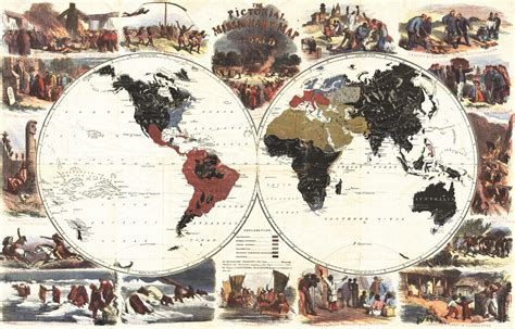 Mapa 1861 World Map The Pictorial Missionary Map Of The World ǀ Wiele
