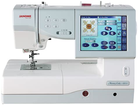 Janome Memory Craft 11000 Embroidery And Sewing Machine With Special
