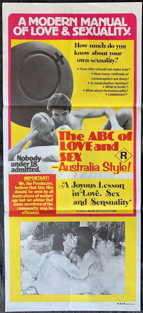 all about movies the abc of love and sex australia style poster original daybill 1978