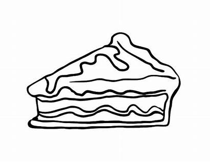 Coloring Cake Pages Slice Chocolate Tasty Pie