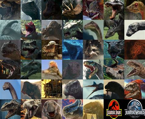 Jurassic Park Jurassic World All Dinosaurs 1 By Mnstrfrc On Deviantart