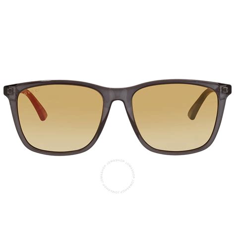 gucci orange polarized rectangular sunglasses gg0404s 012 58 gucci sunglasses jomashop