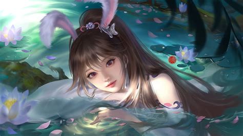 5120x2880px 5k Free Download Anime Girls Animal Ears Bunny Ears Xiao