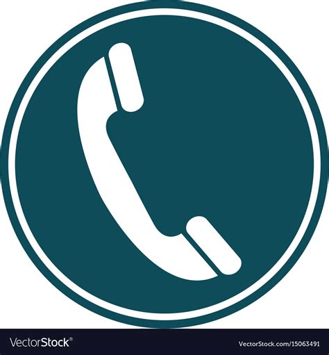 Phone Call Icon Style Is Flat Rounded Royalty Free Vector