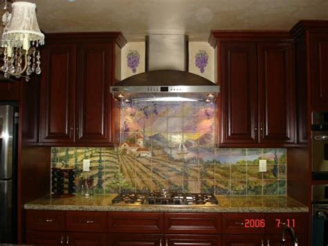 Tile murals for kitchen hand painted. Tre Sorelle Hand-Painted Tile Mural Installations | Tile ...