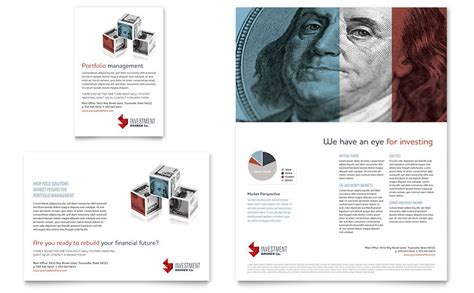 investment bank flyer ad template word publisher