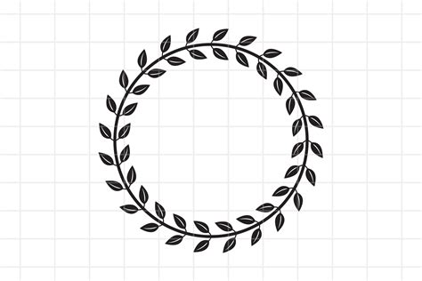 Leaf wreath SVG cut file, vector (740151) | Cut Files | Design Bundles