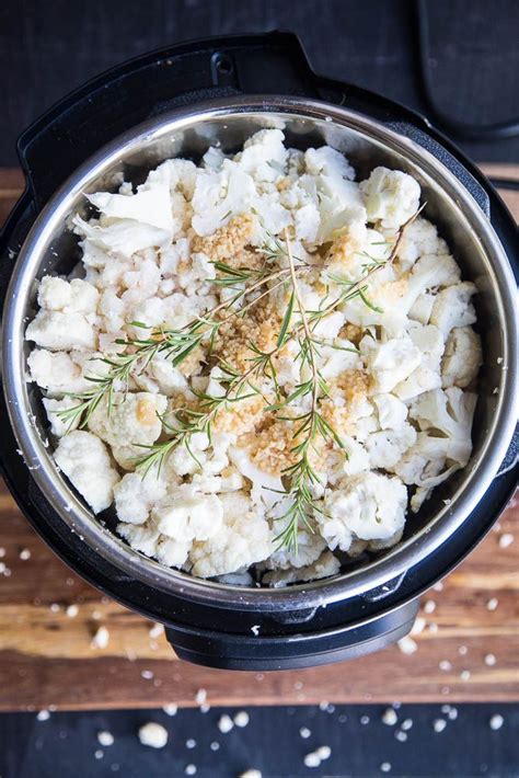 Instant Pot Cauliflower Puree With Rosemary And Garlic Perrys Plate