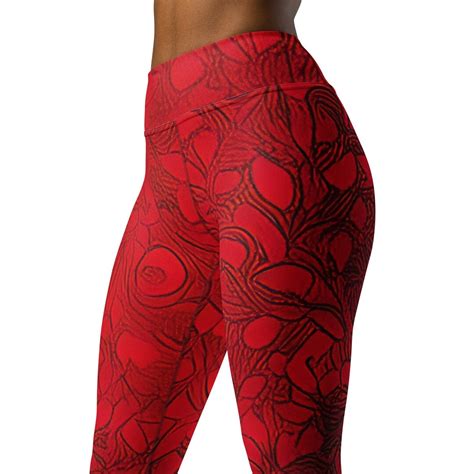 All Over Print Yoga Leggings High Waisted Hot Yoga Pnats Patterned Tights Workout Gym Active