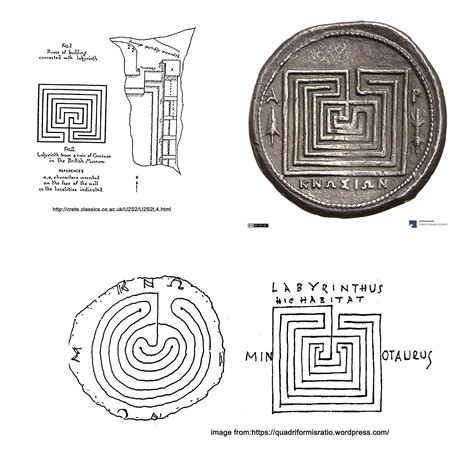 Ancient Greece Coin With Maze Labyrinth Aluminium Paperweight Crete