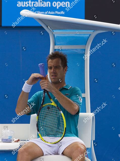 Richard Gasquet France Adjust His Racket Editorial Stock Photo Stock Image Shutterstock