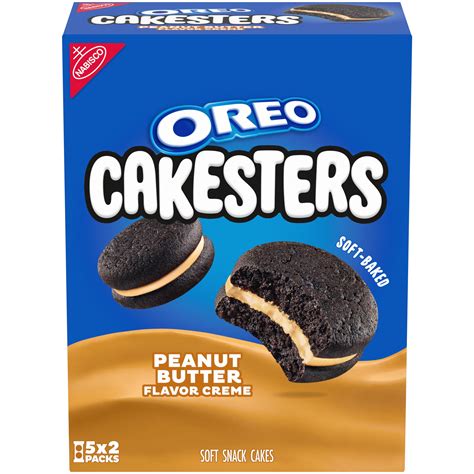 OREO Peanut Butter Creme Cakesters Soft Snack Cakes, 5 - 2.02 oz Snack
