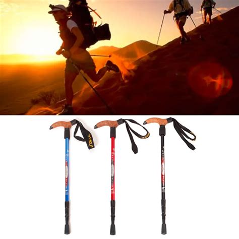 Hwarrival Anti Shock Nordic Walking Hiking Sticks Telescopic Trekking