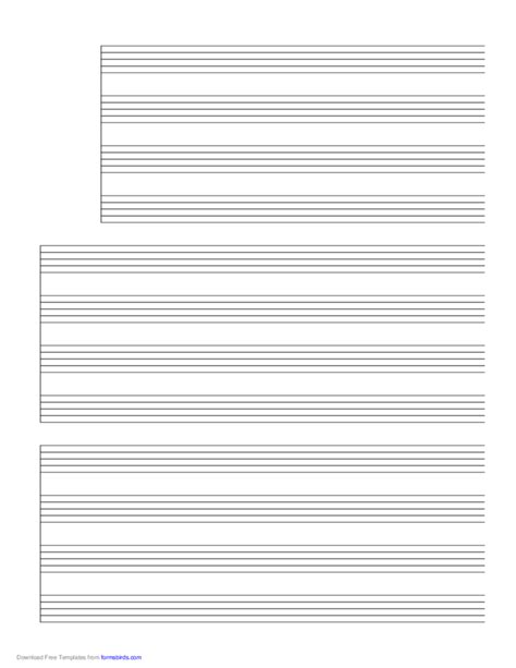 3 Systems Of 4 Staves Music Paper Free Download