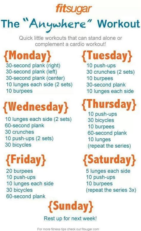 Everyday Workout Workout Posters Quick Workout Cardio Workout