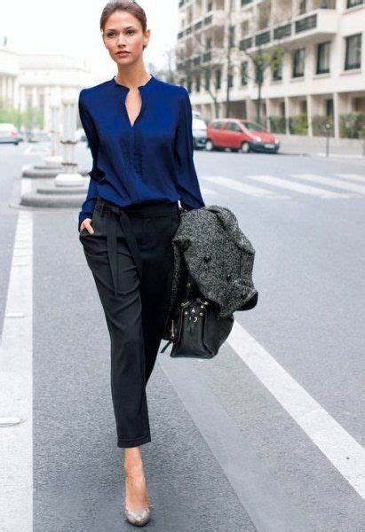 How To Wear Navy Blue Blouse Best 15 Stylish Outfit Ideas For Ladies