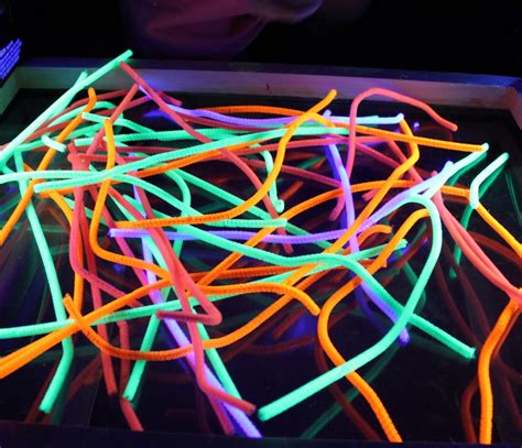 Who Knew Pipe Cleaners Glow In The Dark Under A Black Light Neon Birthday Party 13th Birthday