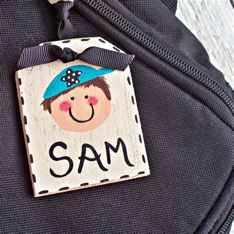 Boys Personalized Bag Tag Backpack Tag School Bag Label