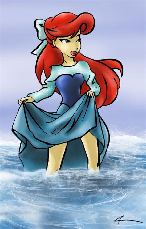Kims Characters Ariel In Water Main Character From Disneys The