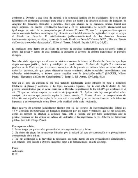 Como Redactar Una Carta De Descargo Por Multa Compartir Carta