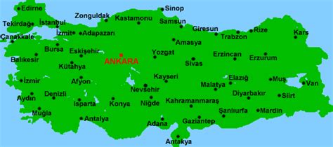Map Of Turkey By Cities Istanbul Ankara Izmir Mugla Canakkale