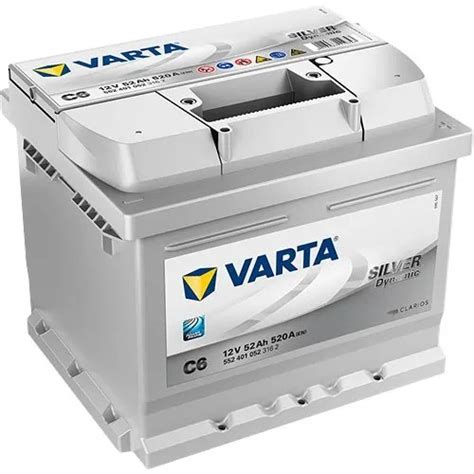 Varta C6 Silver Dynamic 12v 52ah 520a Car Battery 552 401 052 Starter