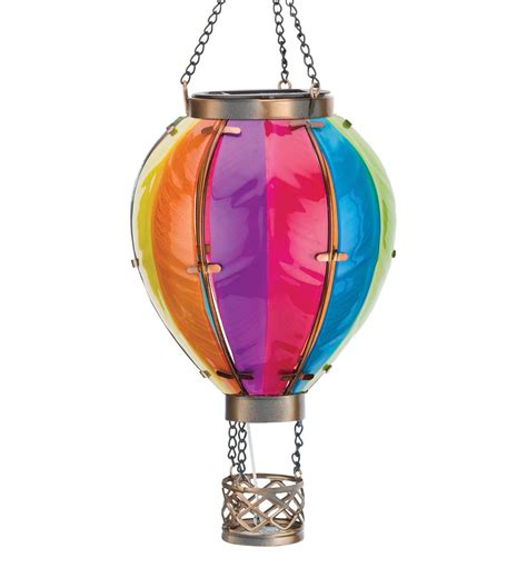 Regal Art Hot Air Balloon Light Outdoor Solar Led Lighted Lantern H