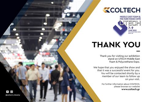 Coltech Thank You For Visiting Our Exhibition Stand On Utech Middle