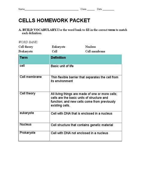 Cells are the basic unit of life. Cells HW Packet | Organelle | Cell (Biology)