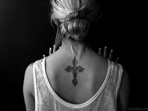 41 Beautiful Cross Tattoos On Neck Tattoo Designs