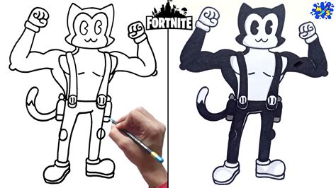How To Draw Toon Meowscles From Fortnite Easy Step By Step Otosection