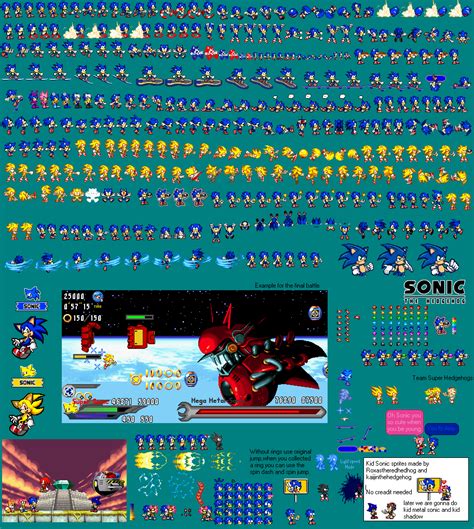 Kid Sonic Sprites By Roxastheredhedgehog On Deviantart