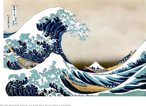 Hokusai The Great Wave Off Kanagawa Japanese Poster Art Print 40x30cm