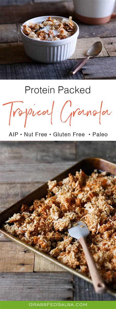 Here's an scd and paleo legal version of my vanilla almond homemade granola. Tropical Protein Granola (AIP, nut free, gluten free ...