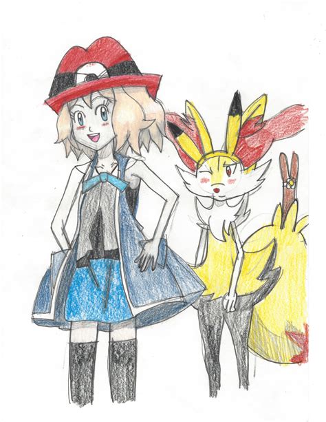 Serena With Ash Colored Clothes By Pikafan09 On Deviantart