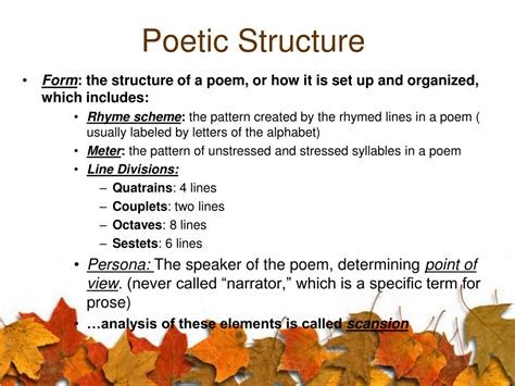 Types Of Poem Structures