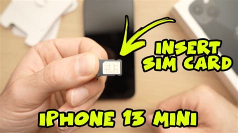 Iphone 13 Mini How To Insert A Sim Card Youtube