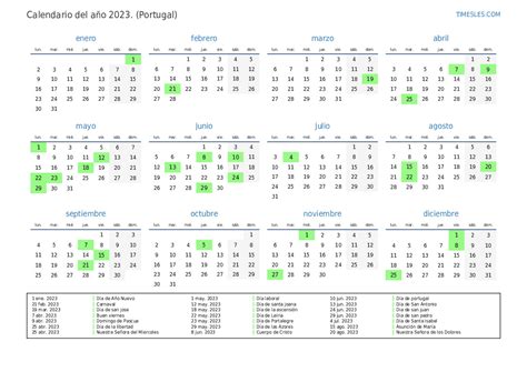 Calendario 2023 Festivos Portugal Imagesee