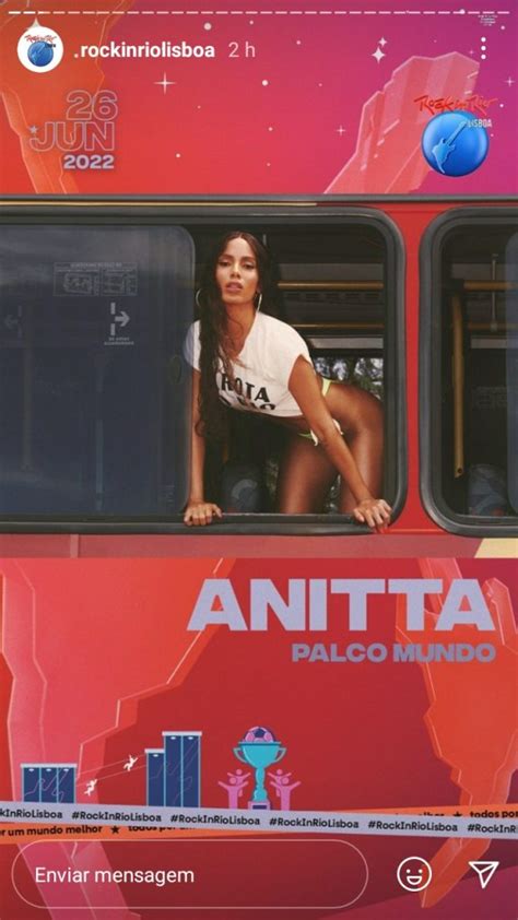 Fique atento aos canais oficiais do festival. Anitta é confirmada para cantar no Rock in Rio Lisboa 2022 ...